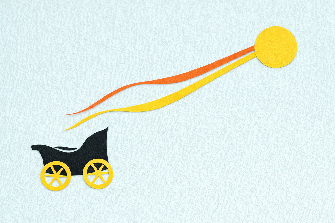 As rédeas do carro solar